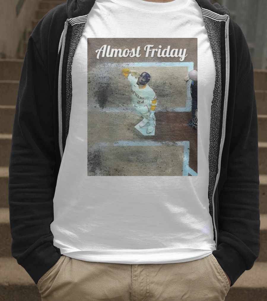 William Contreras Brewers Almost Friday 24 At Home Plate 2025 T-Shirt
