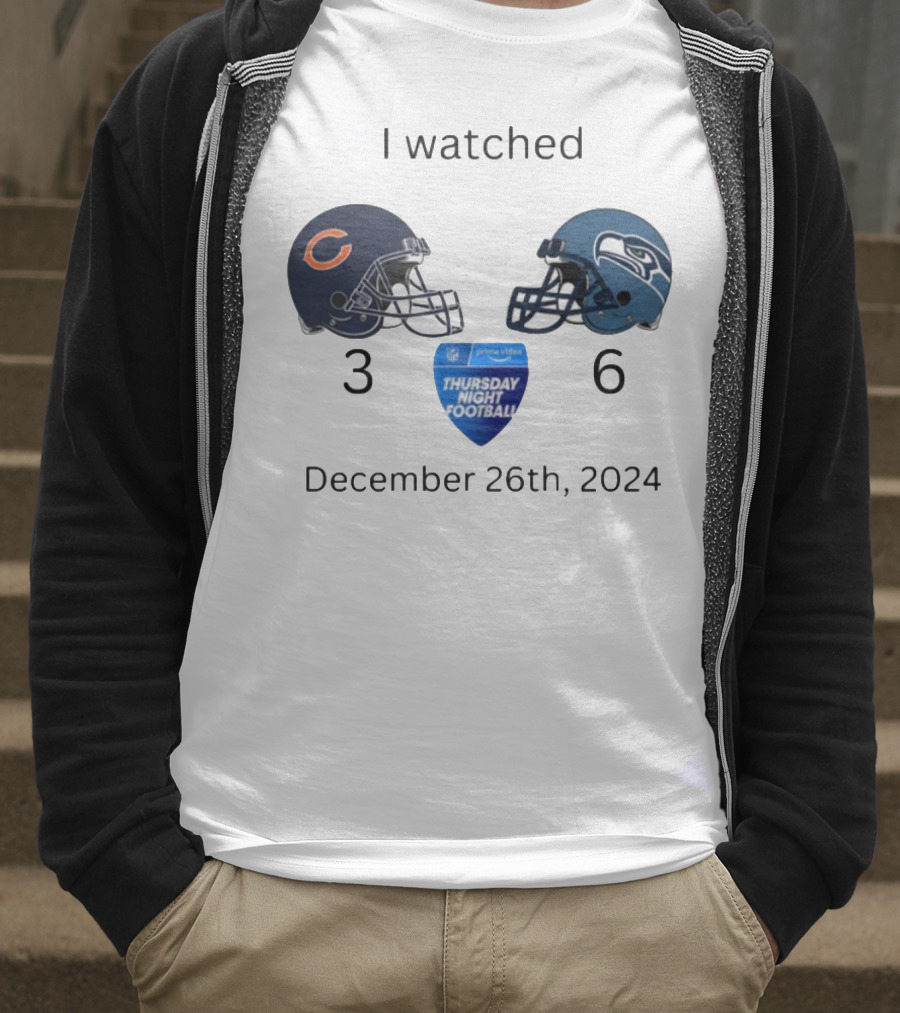 Prime Video Thursday Night Football December 26th 2024 Bears Vs Seahawks T-Shirt