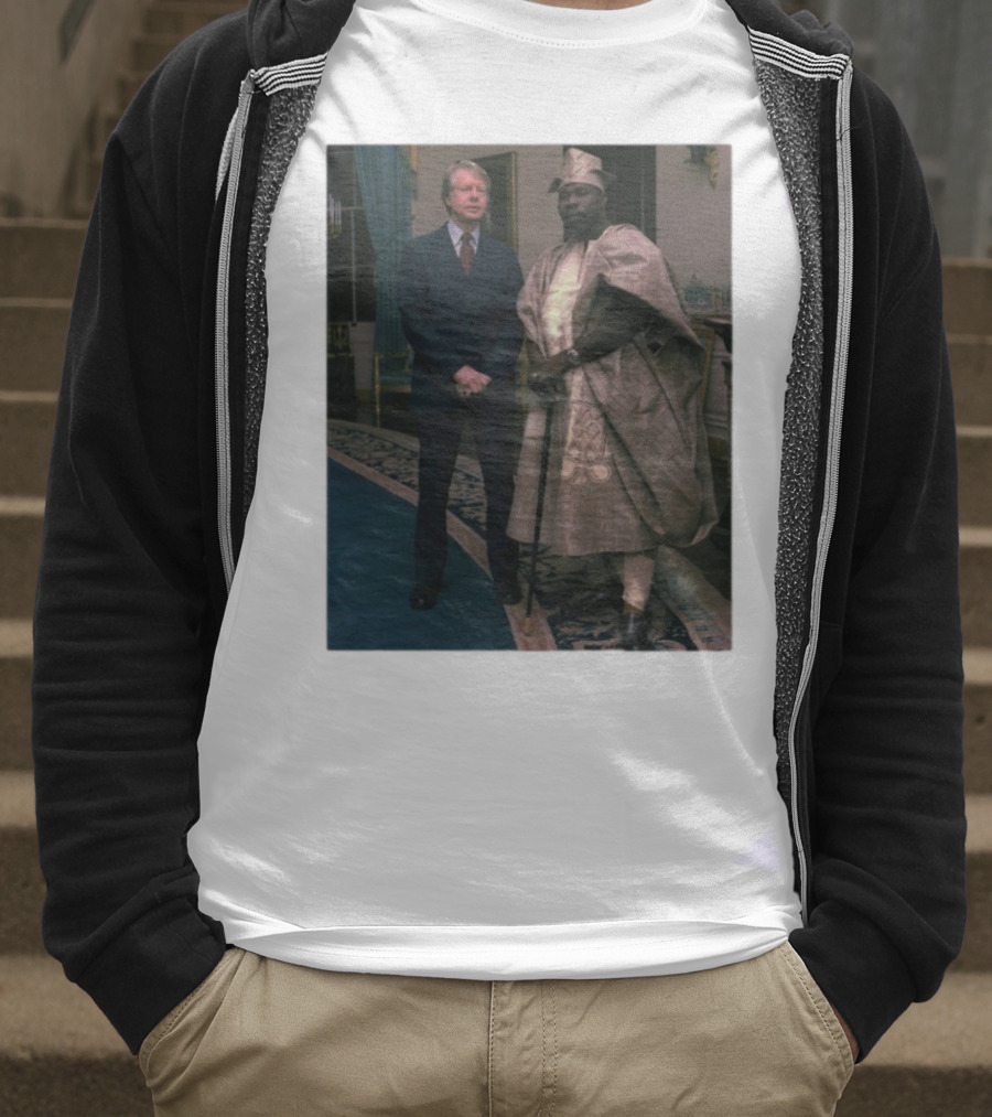 Jimmy Carter Meeting Nigerian President Traditional Attire T-Shirt