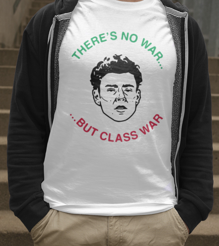Luigi There's No War But Class War Text Iconic Green Red T-Shirt