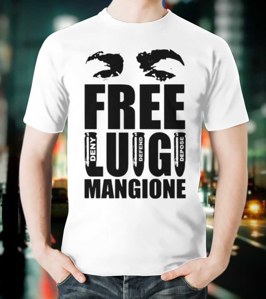 Free Luigi Mangione Crab Claws Deny Defend Depose T-Shirt
