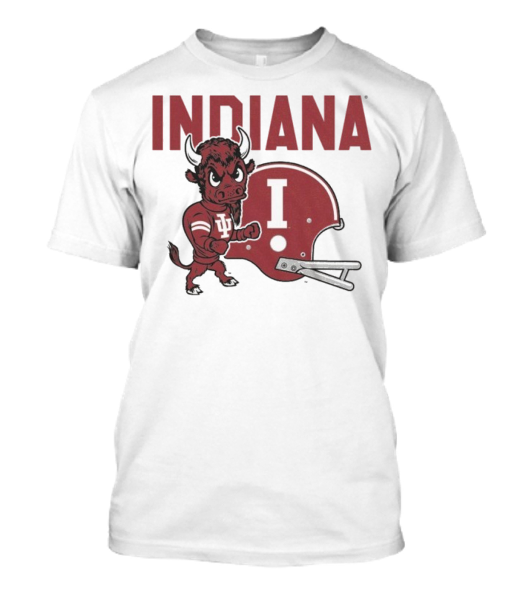 Indiana Hoosiers Bison Mascot And Football Helmet T-Shirt
