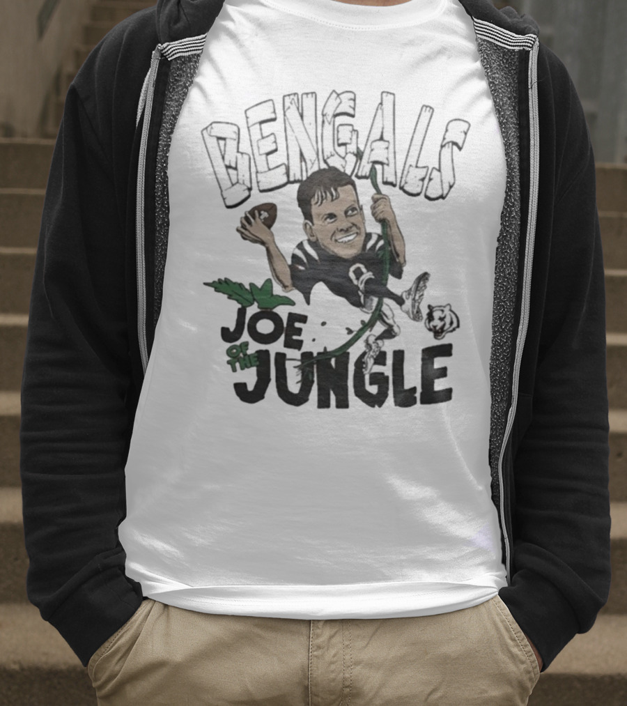 Bengals Joe Of The Jungle Caricature Football Player Artwork T-Shirt