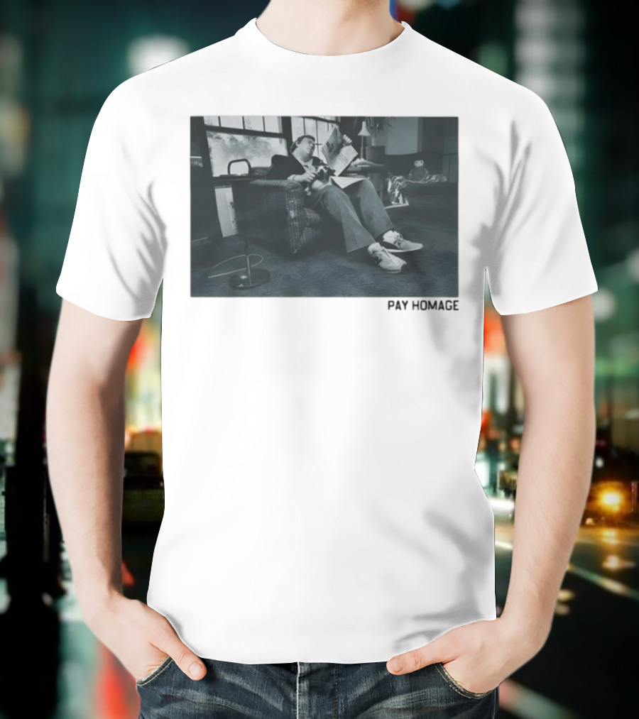 John Candy Relaxing In Comfy Chair Reading In Classic Setting T-Shirt