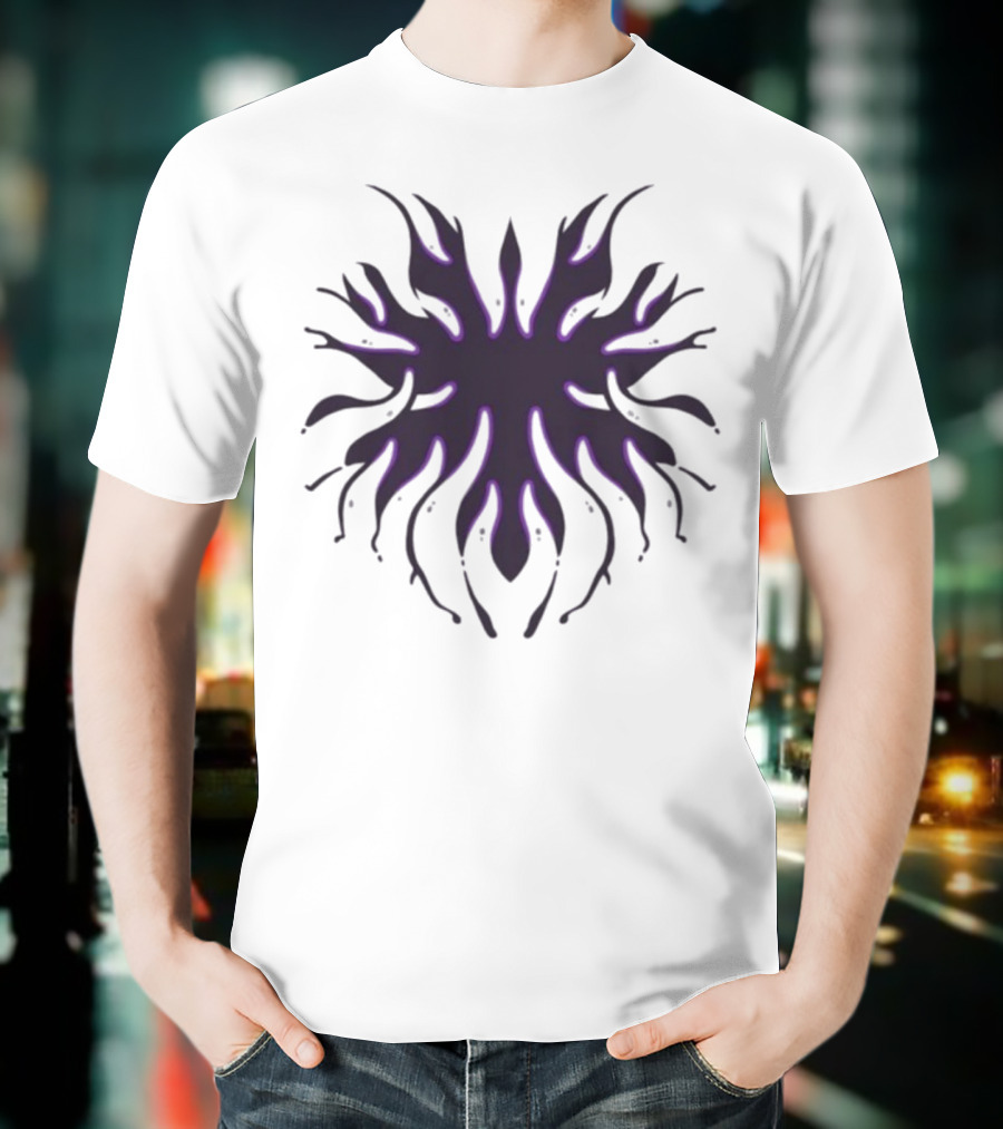 Kinetic Games Prestige IX Purple Abstract Flame Symbol T-Shirt