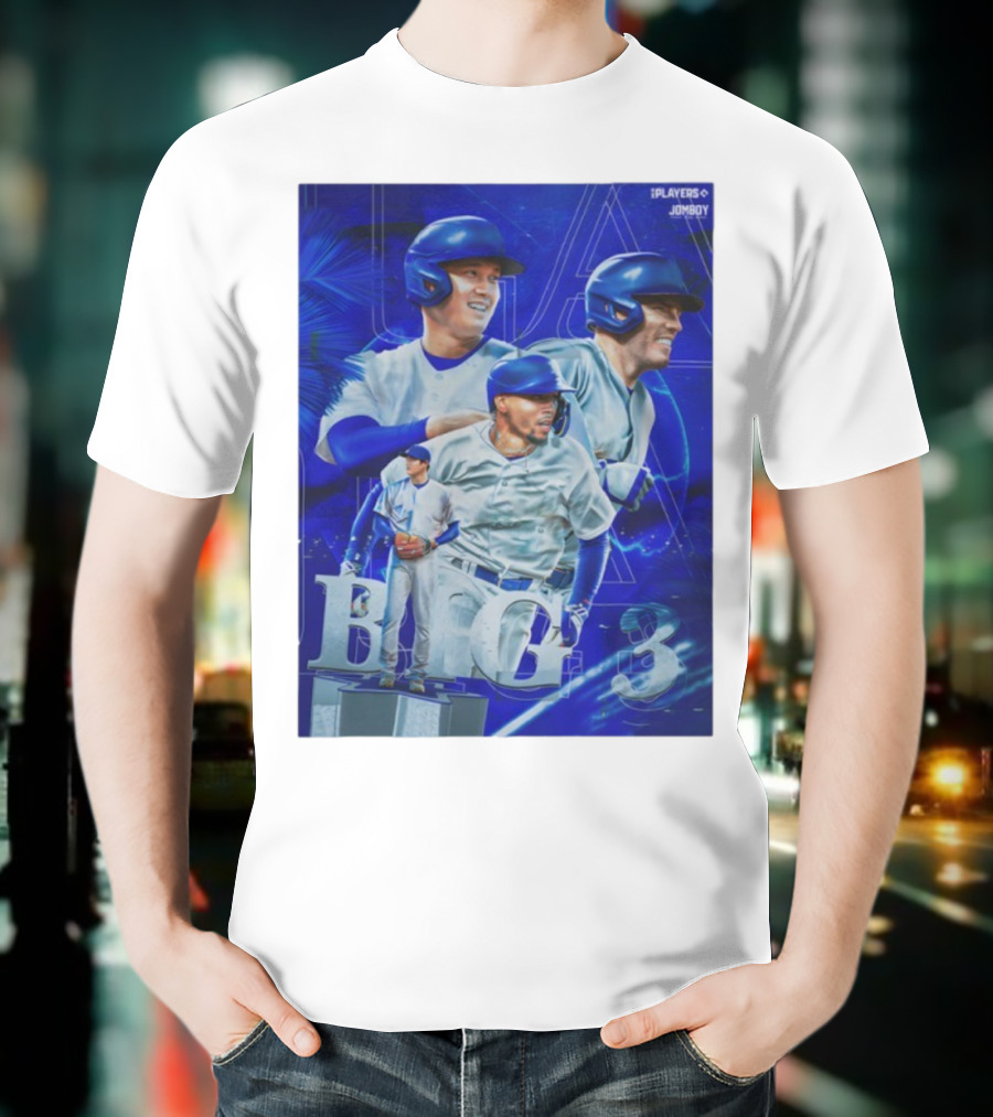 LA Big 3 IPlayers Jomboy Baseball Theme T-Shirt