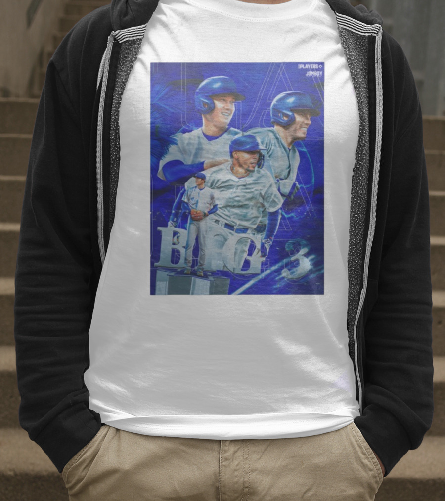 LA Big 3 IPlayers Jomboy Baseball Theme T-Shirt