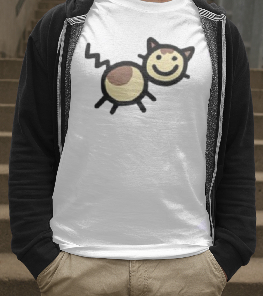 Mummyjoe Cheesepuff Happy Cow Cat Image T-Shirt