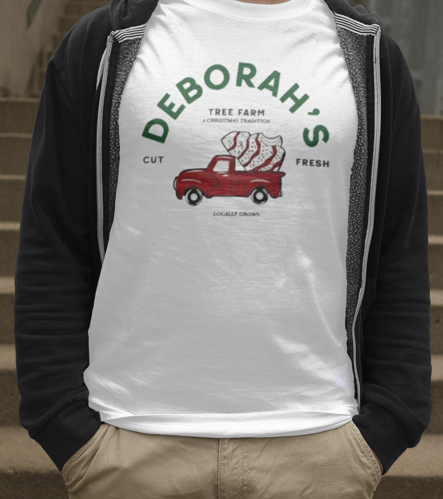 Deborah’s Tree Farm A Christmas Tradition Cut Fresh Locally Grown Holiday Truck T-Shirt