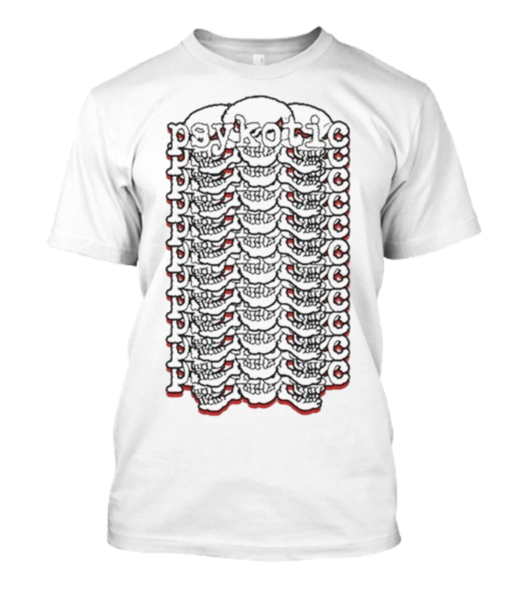 Psykotic Skulls Pattern Osamason T-Shirt