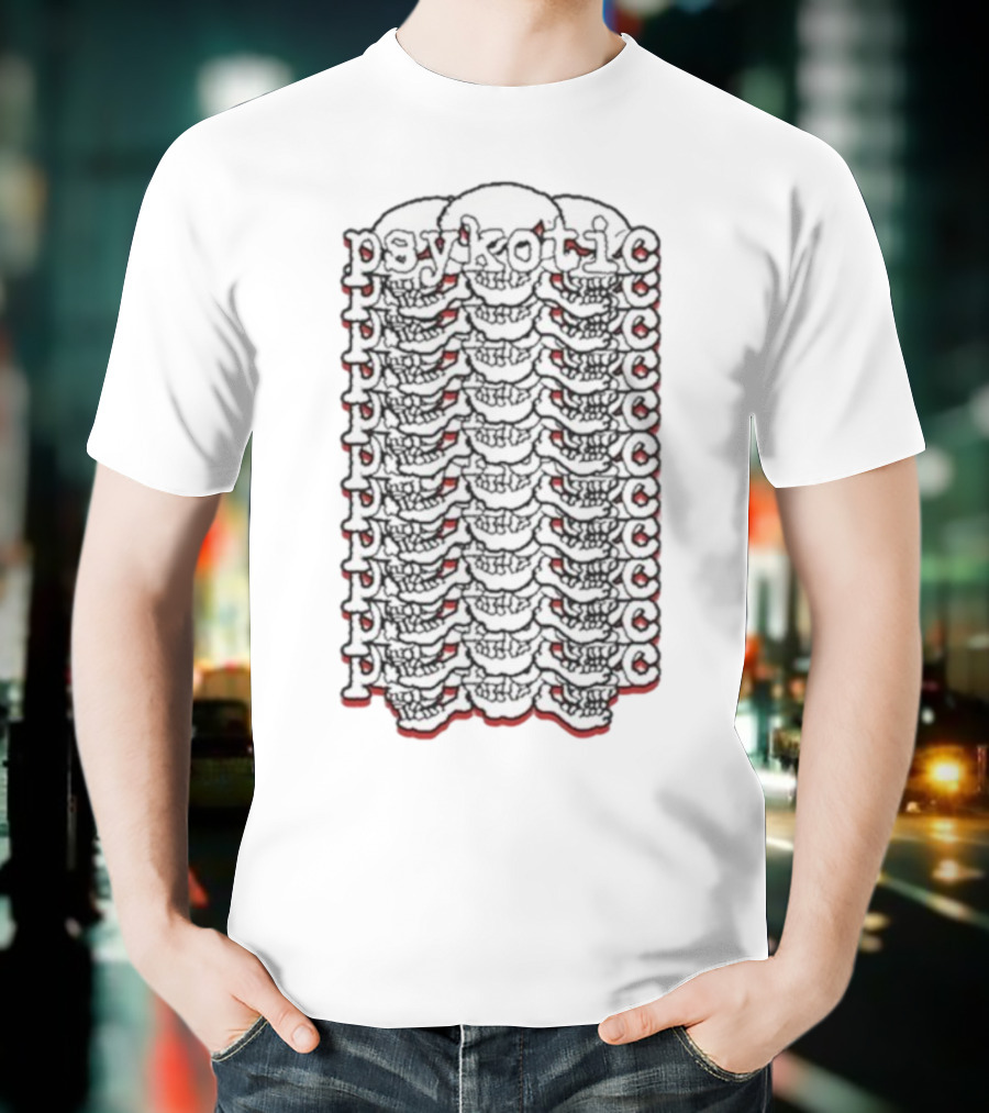 Psykotic Skulls Pattern Osamason T-Shirt