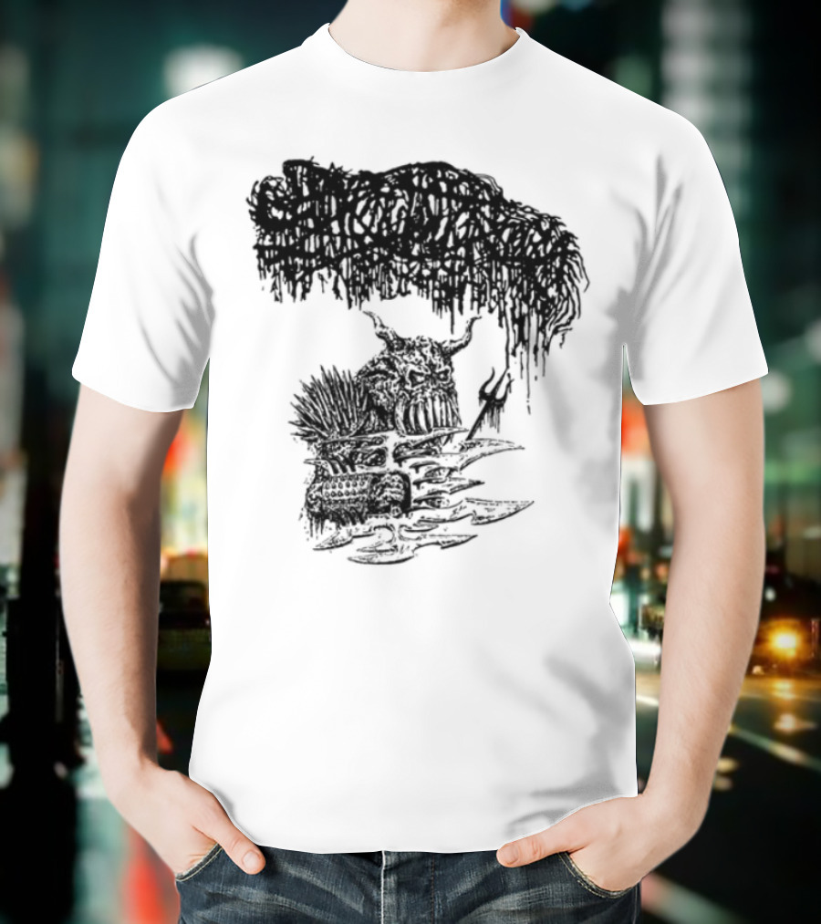 Sanguisugabogg Warlord Album Cover Art Demonic Skull Imagery T-Shirt