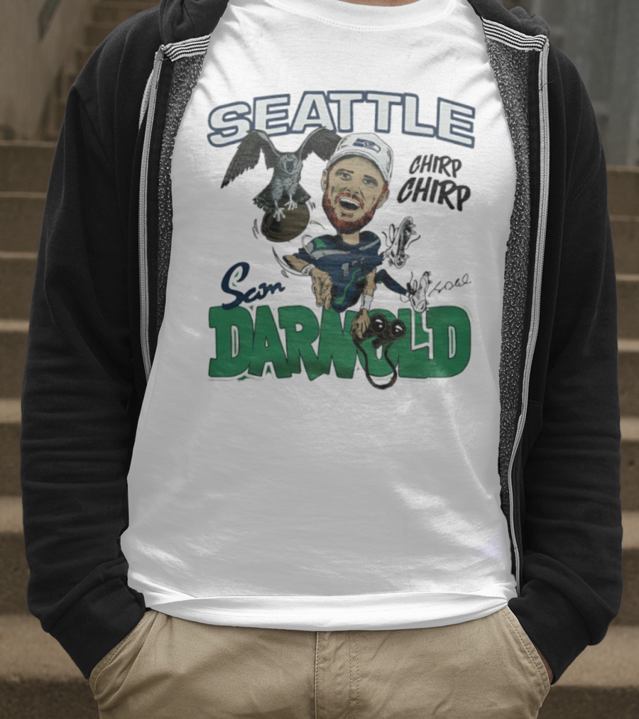 Seattle Seahawks Sam Darnold Chirp Chirp Signature T-Shirt