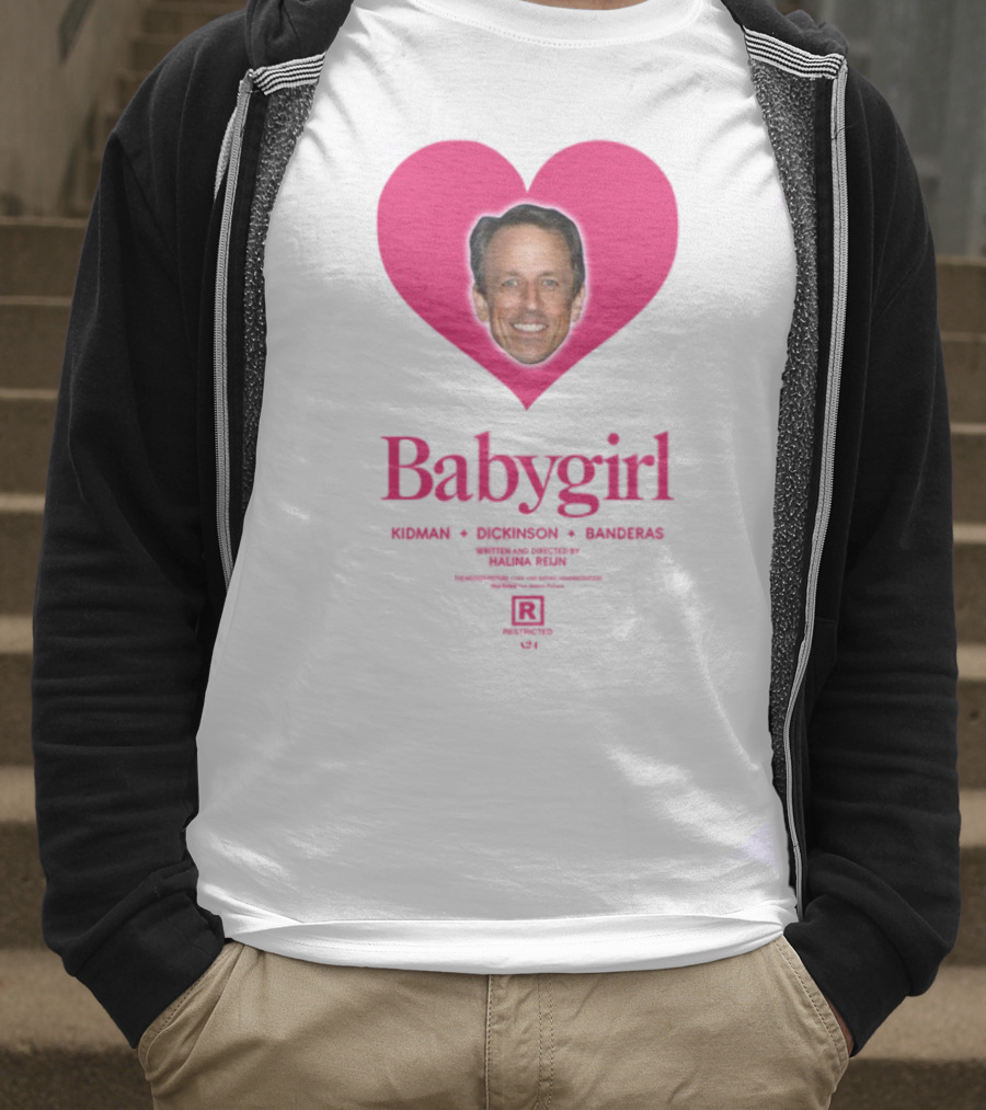 Seth Meyers Babygirl Heart Design T-Shirt