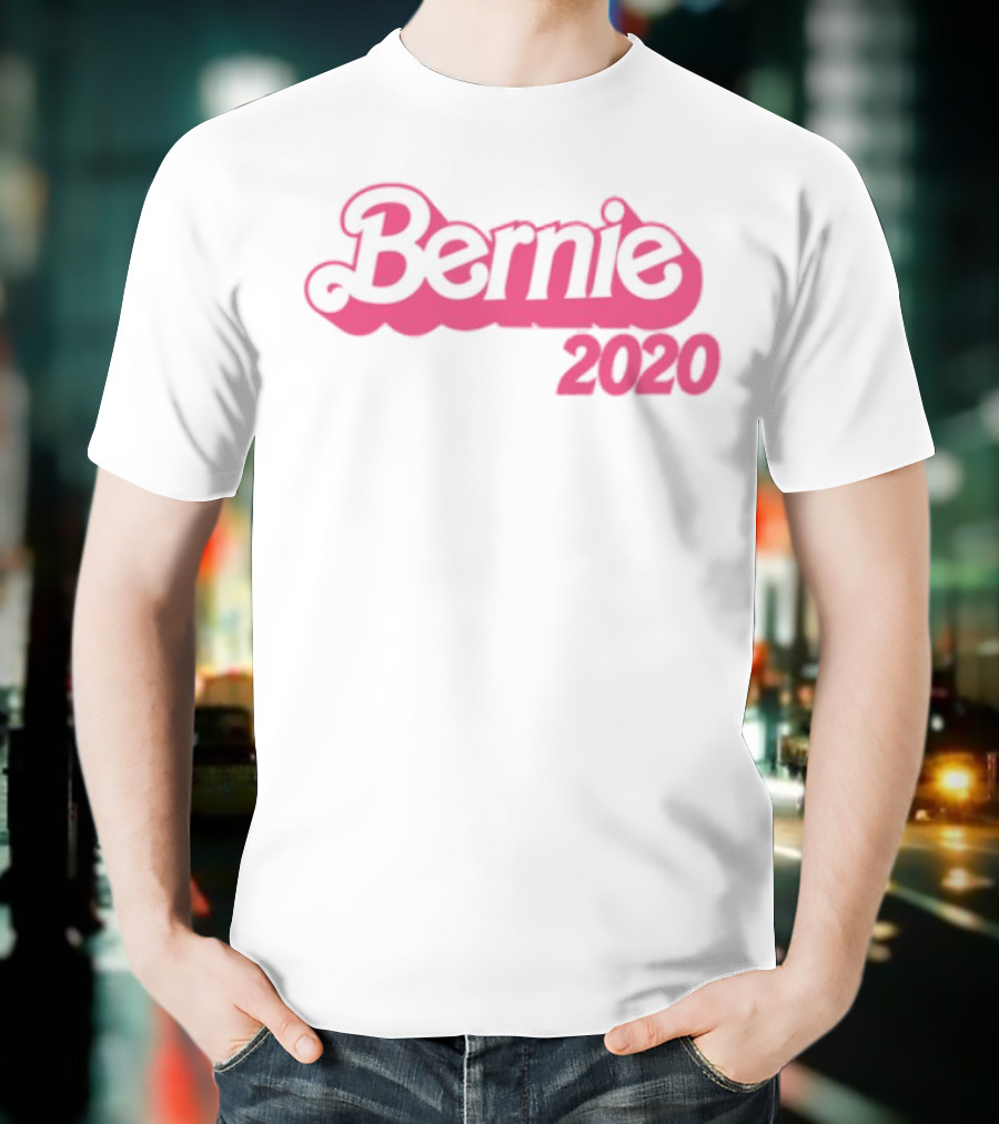 Bernie 2020 Barbie Style Logo Design T-Shirt