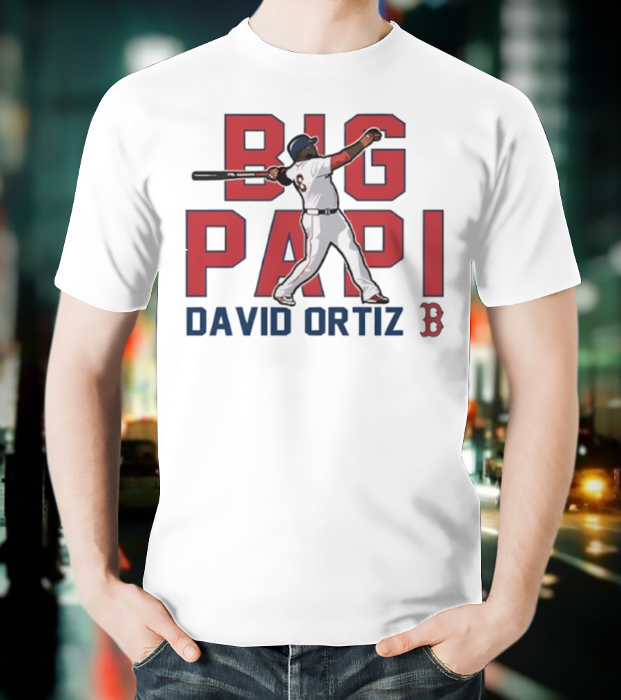 Big Papi David Ortiz Red Sox Cooperstown Player Classic Baseball T-Shirt