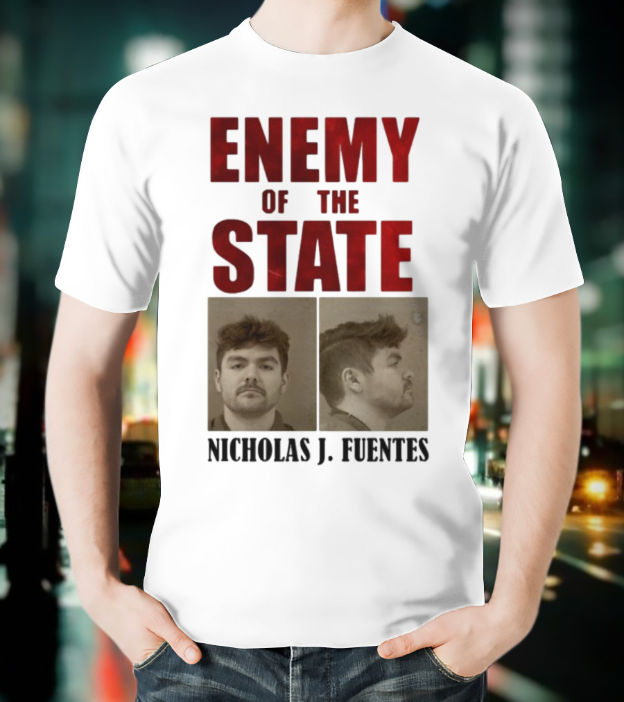 Enemy Of The State Nicholas J Fuentes Shot Image T-Shirt