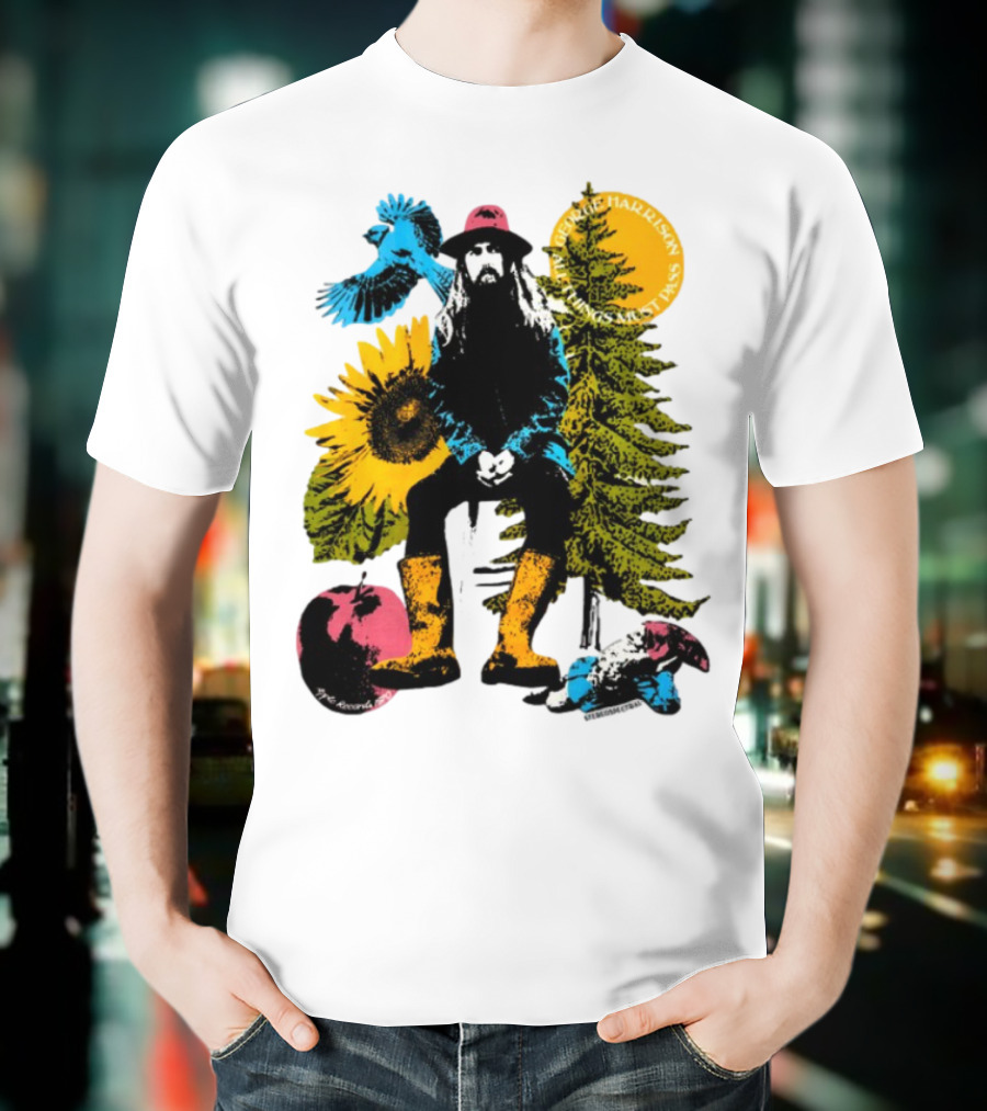 All Things Must Pass George Harrison Sunflower Tree Bird Apple T-Shirt