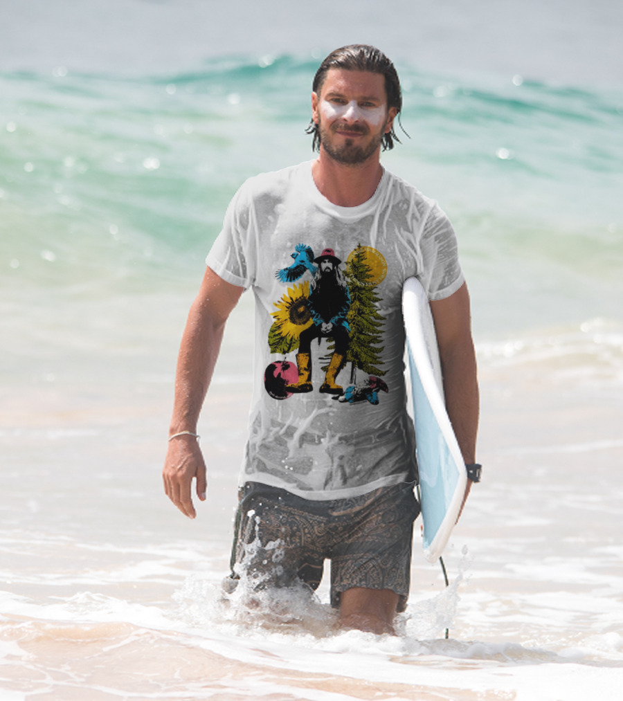 All Things Must Pass George Harrison Sunflower Tree Bird Apple T-Shirt