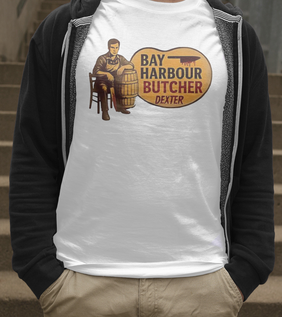 Bay Harbour Butcher Dexter Barrel Dark Vintage Style T-Shirt