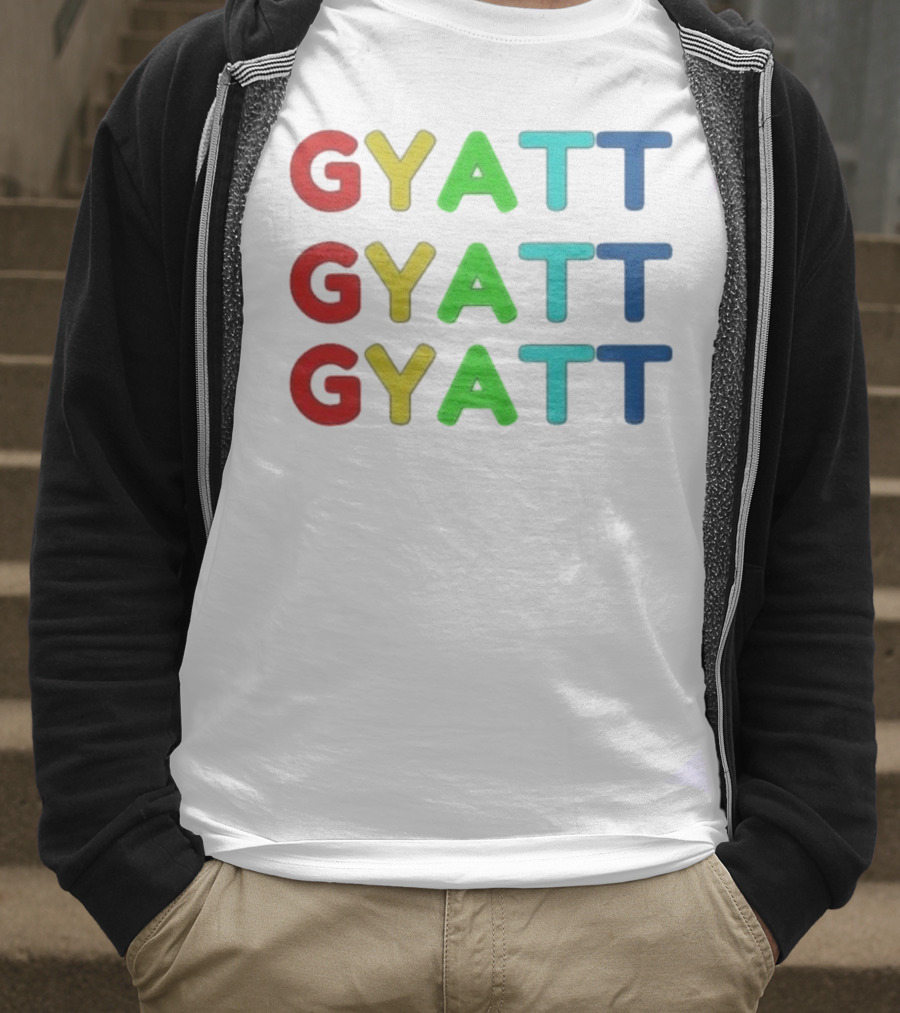 Benjixscarlett Gyatt Multicolor T-Shirt