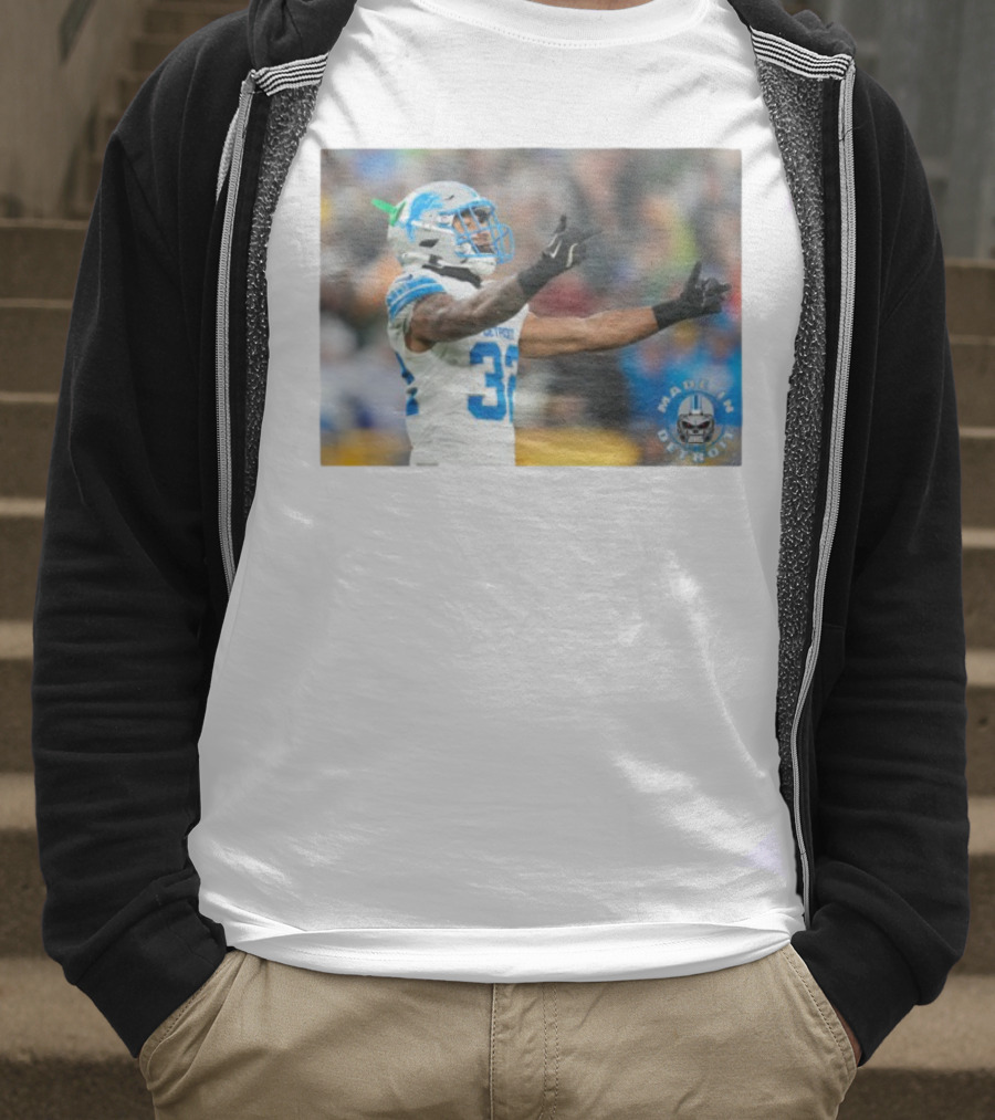 Detroit Lions Brian Branch Made In Detroit Football Celebration T-Shirt