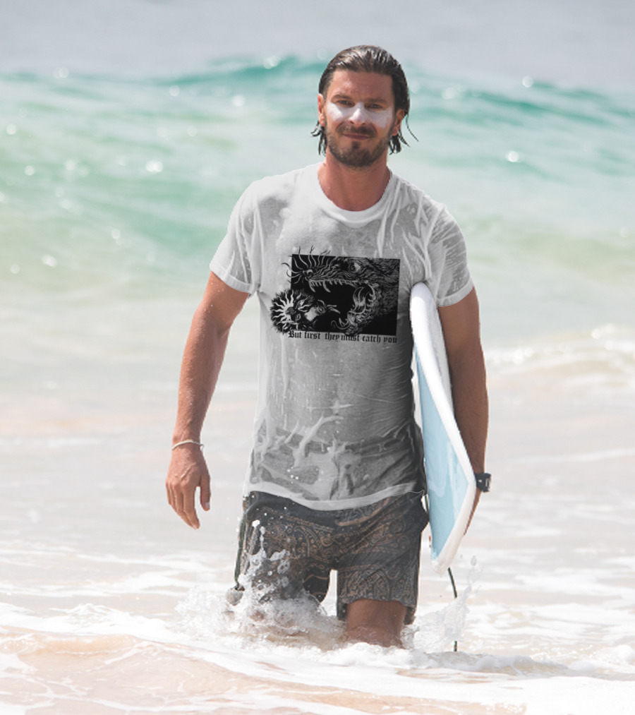 But First They Must Catch You Rabbit And Wolf Artful Chase T-Shirt