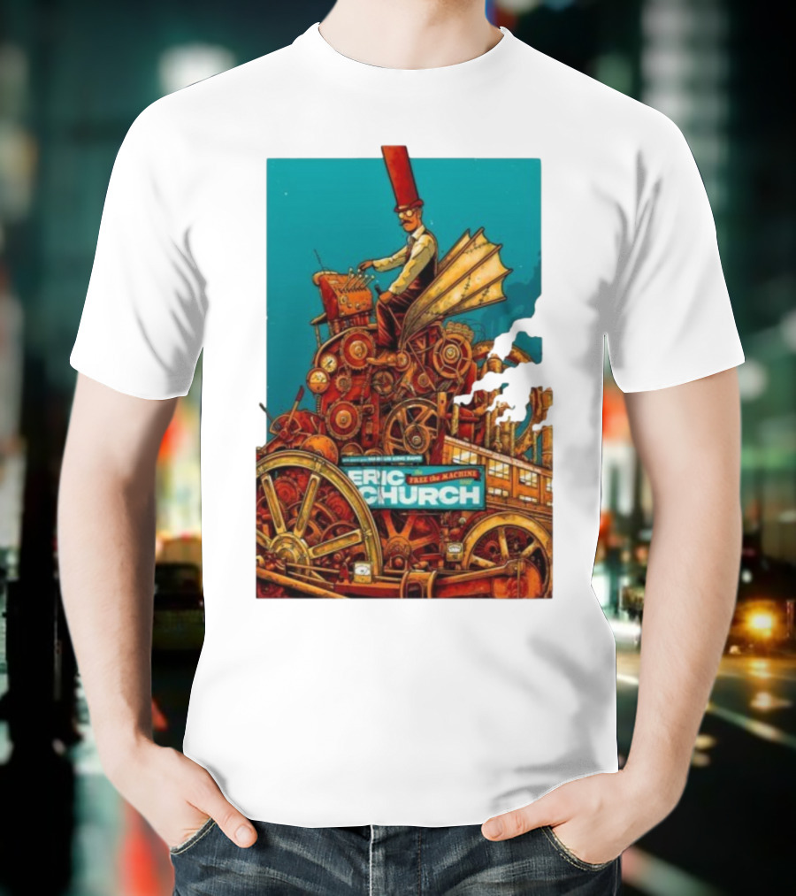 Eric Church The Outsiders Revival Tour Grand Rapids Oct 10 2025 Take The Machine T-Shirt