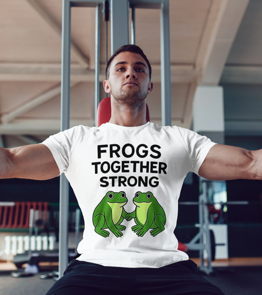 Frogs Together Strong Funny Holding Hands Unity T-Shirt