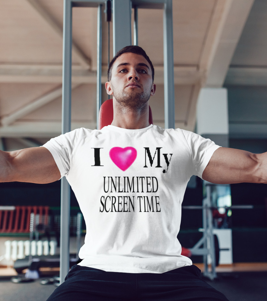 I Love My Unlimited Screen Time Heart T-Shirt