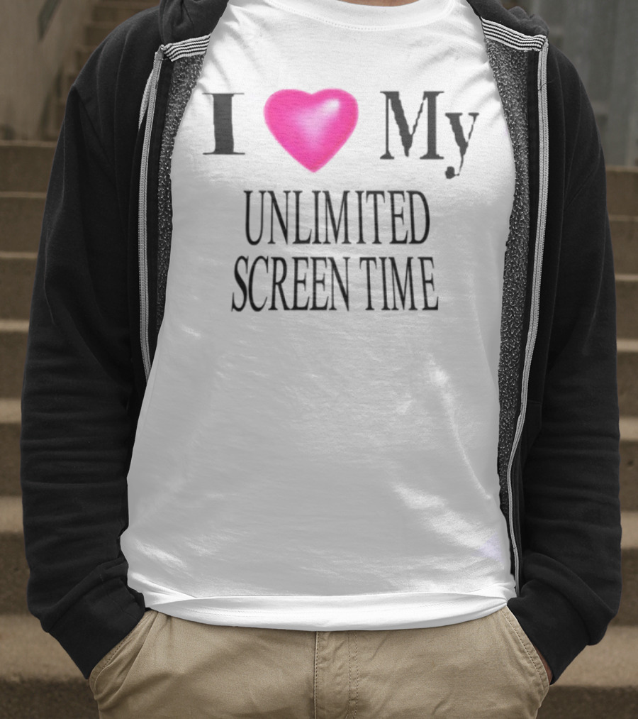 I Love My Unlimited Screen Time Heart T-Shirt