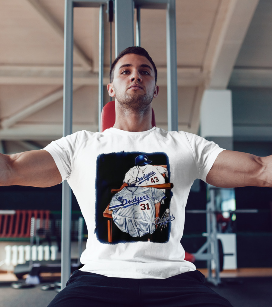 Los Angeles Dodgers 31 And 43 Baseball Jersey Vintage Collection T-Shirt