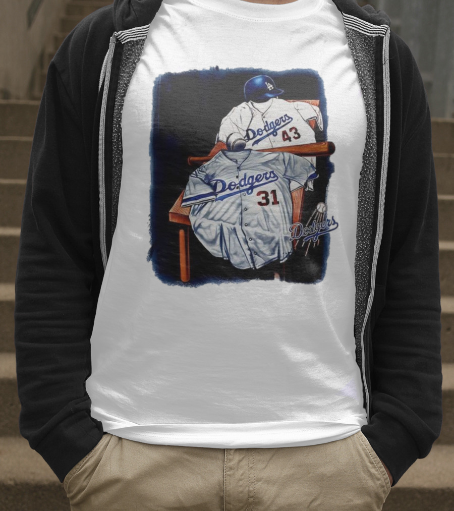 Los Angeles Dodgers 31 And 43 Baseball Jersey Vintage Collection T-Shirt