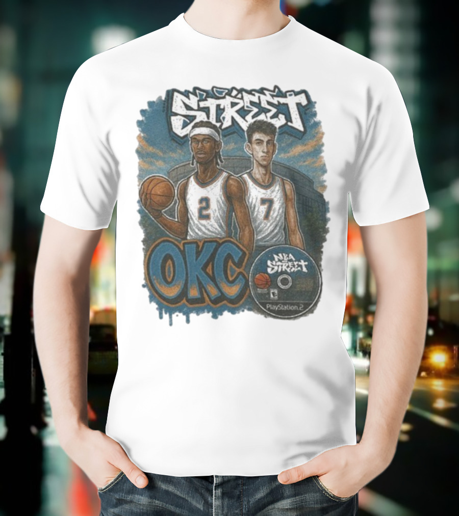 NBA Street OKC PlayStation 2 Basketball Street Art T-Shirt