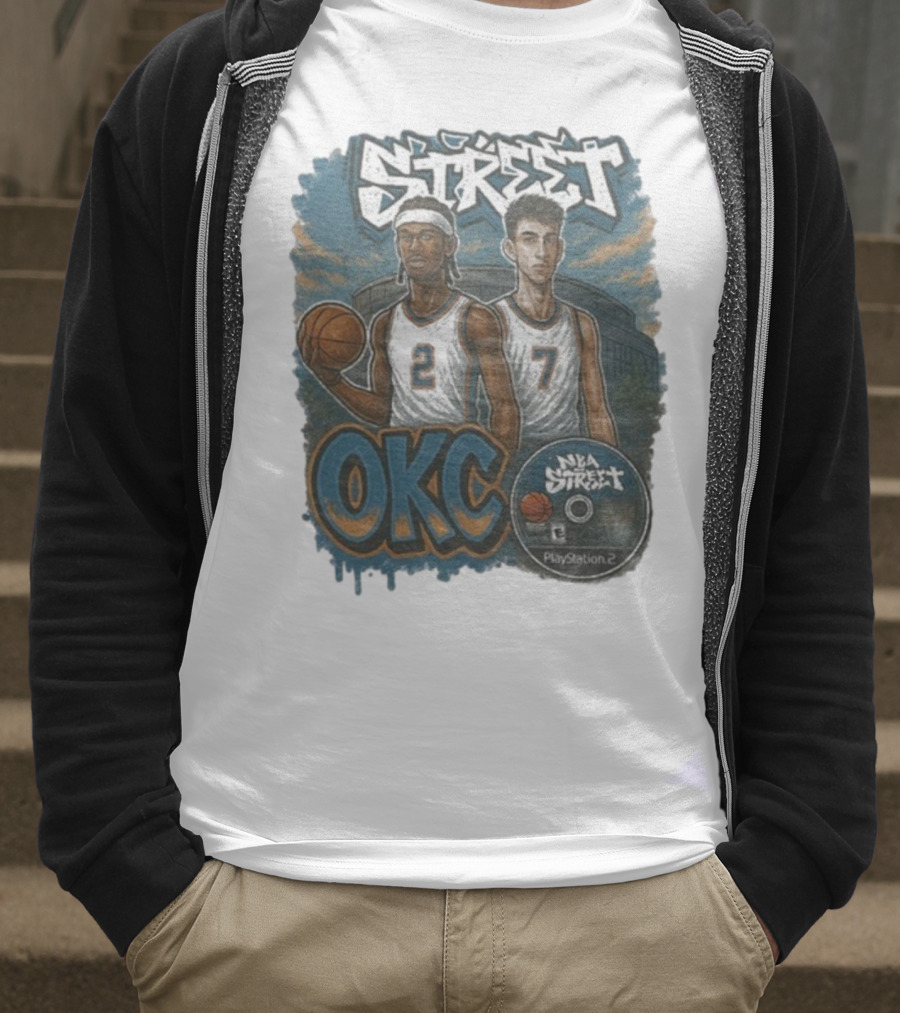 NBA Street OKC PlayStation 2 Basketball Street Art T-Shirt