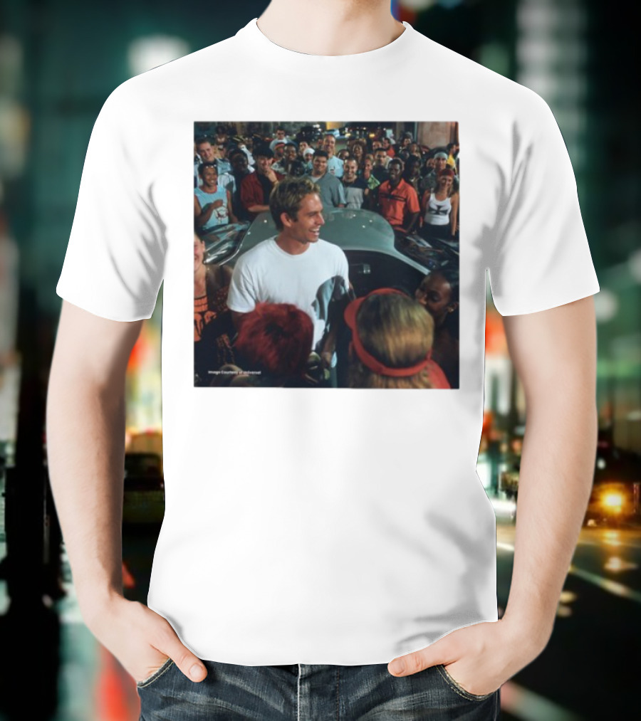 Paul Walker 51st Birthday Celebration Fast And Furious Scene T-Shirt