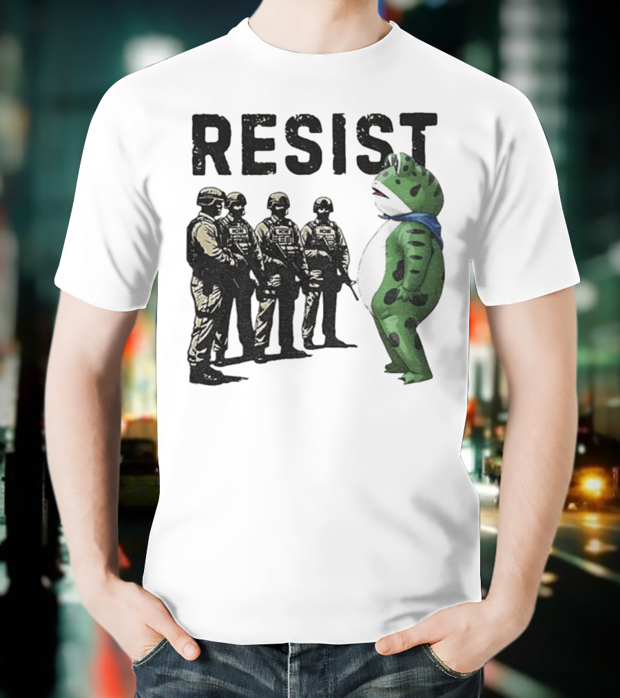 Portland Frog Resist Anti Fascism Anti Trump Protest Graphic T-Shirt