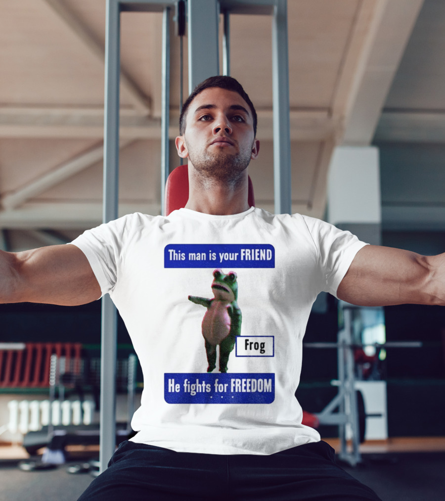 Portland Frog This Man Is Your Friend He Fights For Freedom Anti-ICE T-Shirt