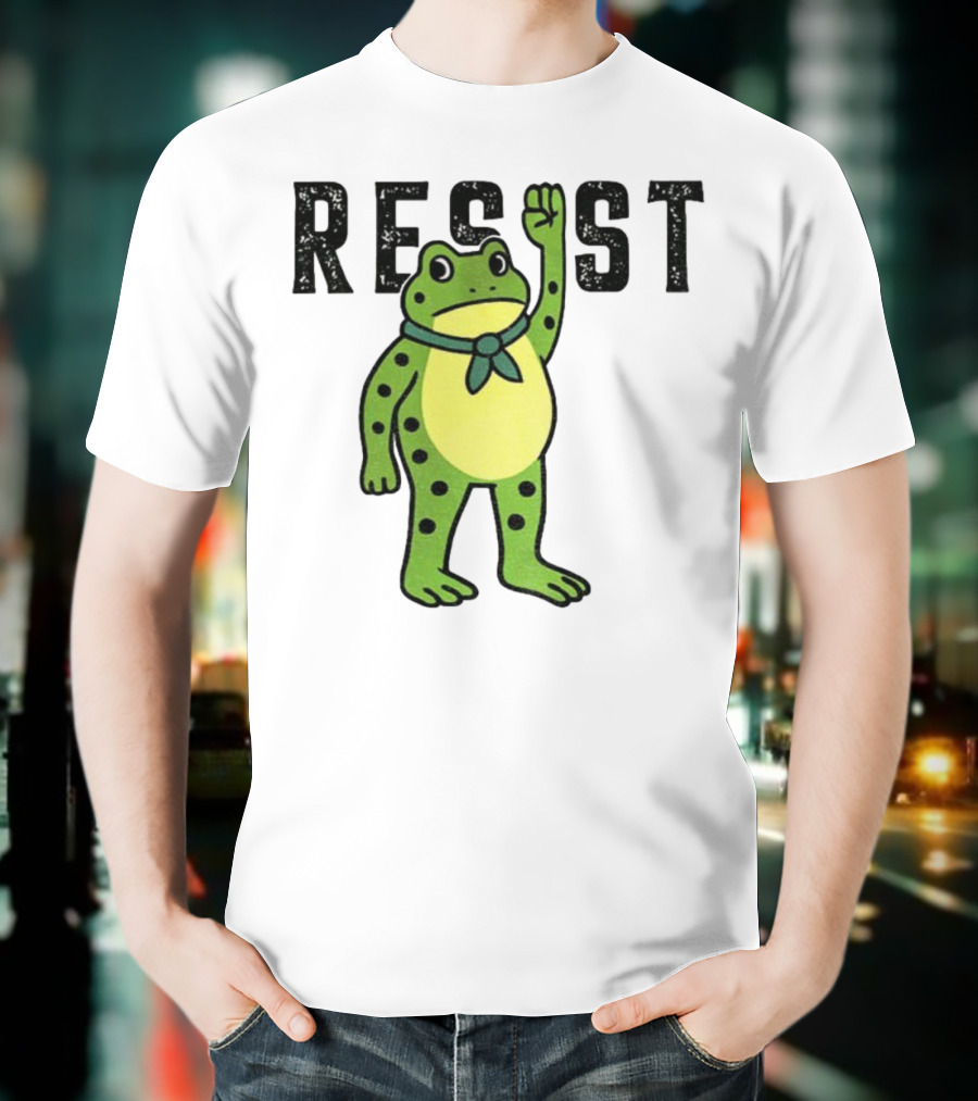 Portland Frog Resist Free Portland Ribbit Power T-Shirt