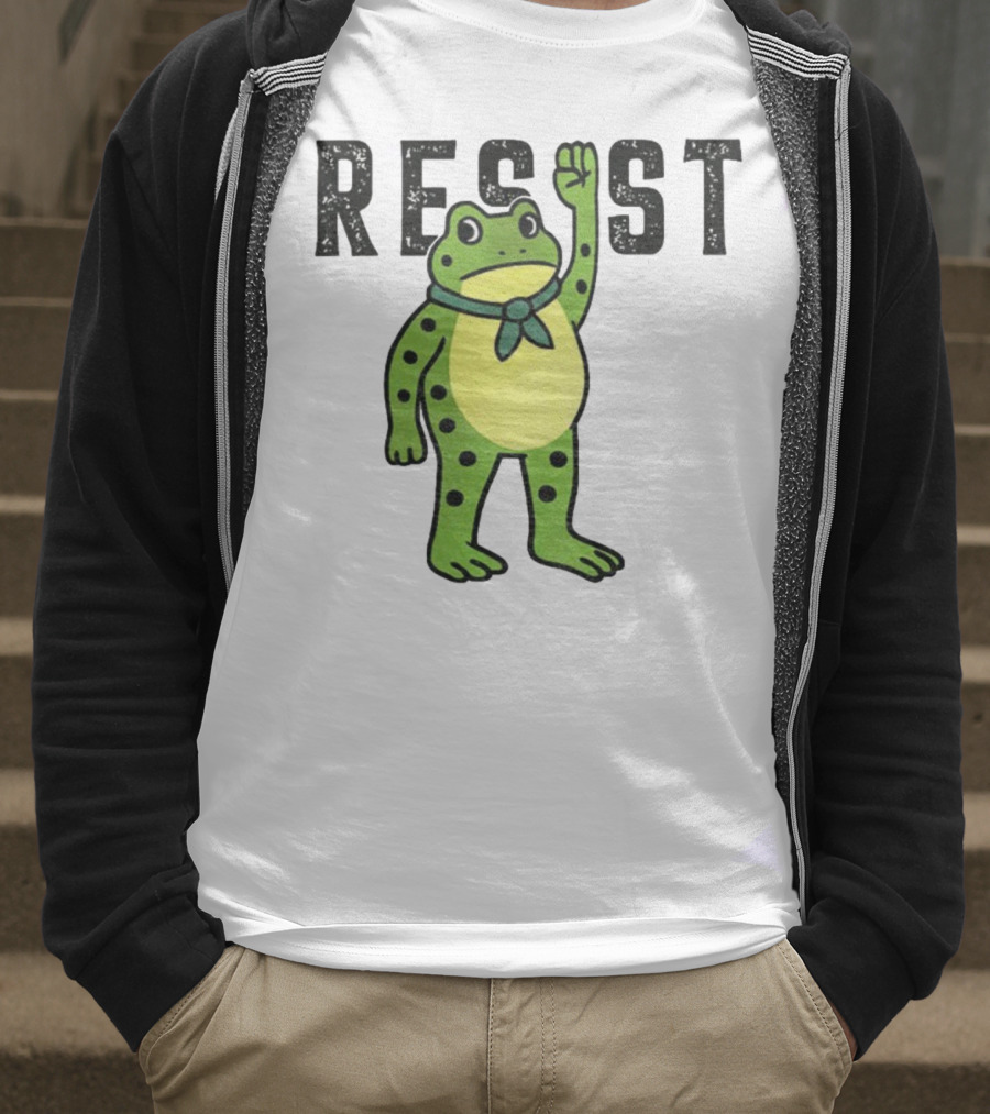 Portland Frog Resist Free Portland Ribbit Power T-Shirt