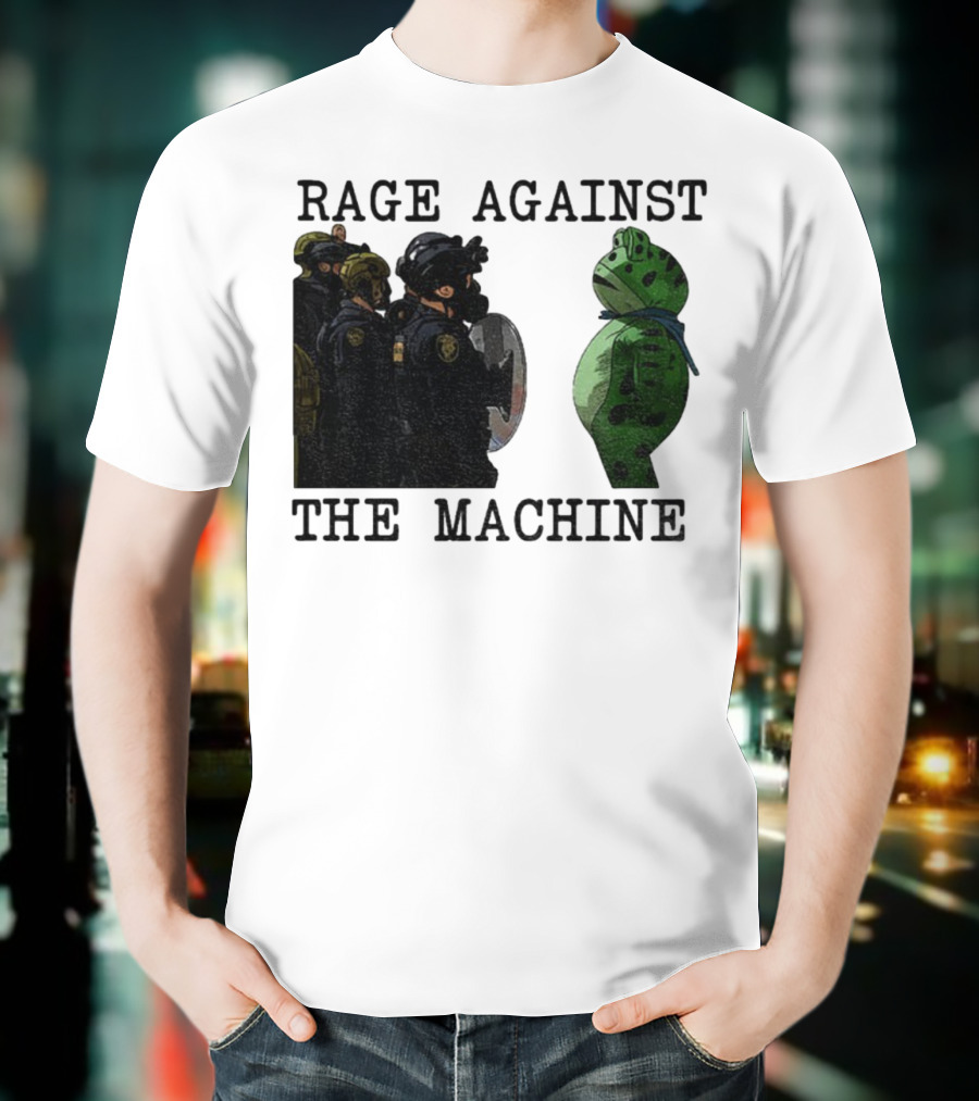 Rage Against The Machine Portland Frog Protest Poland 2025 Political T-Shirt