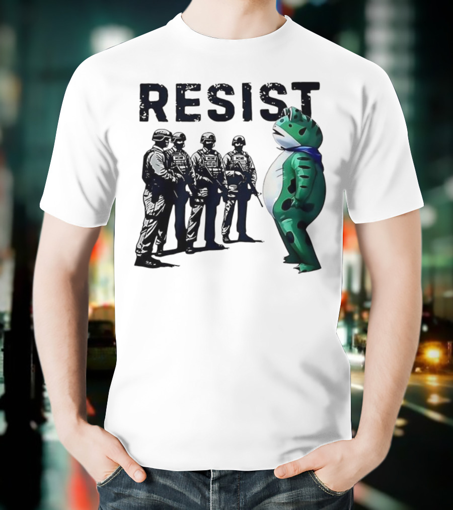 RESIST Portland Frog Protest Iconic Image T-Shirt
