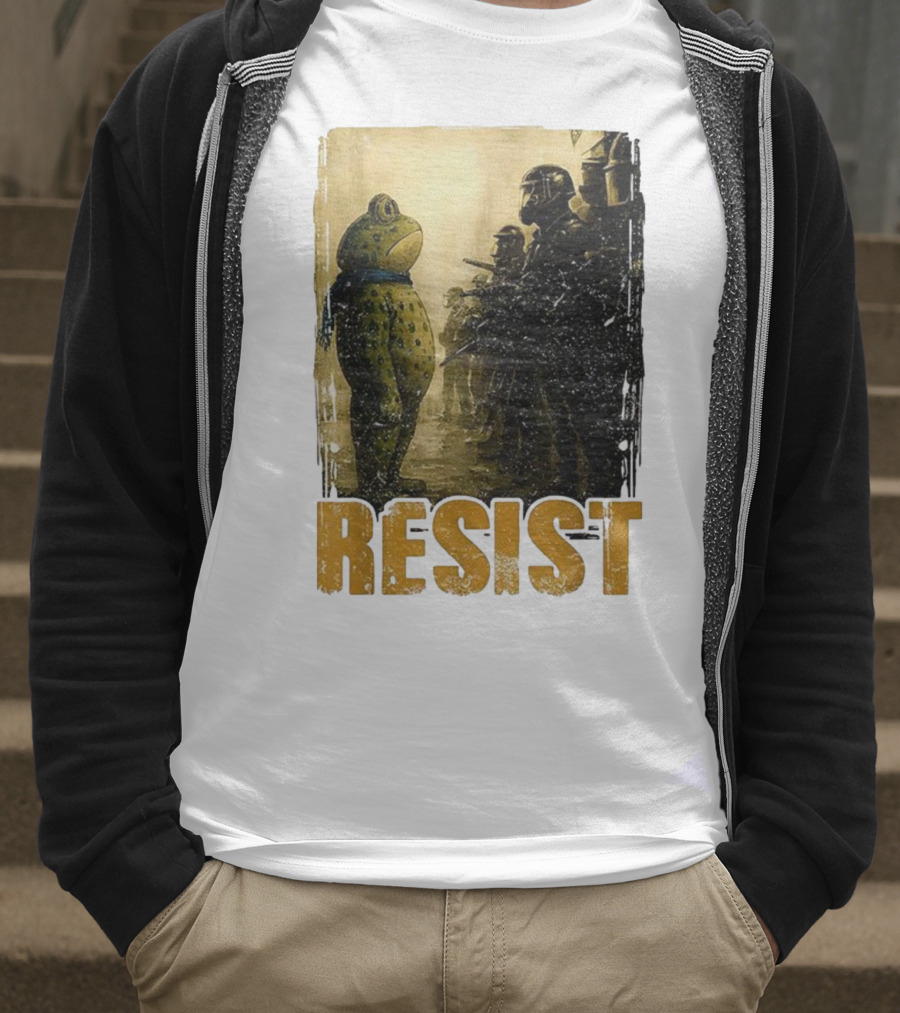 Resist Portland Protest Frog Standoff With Riot Police T-Shirt