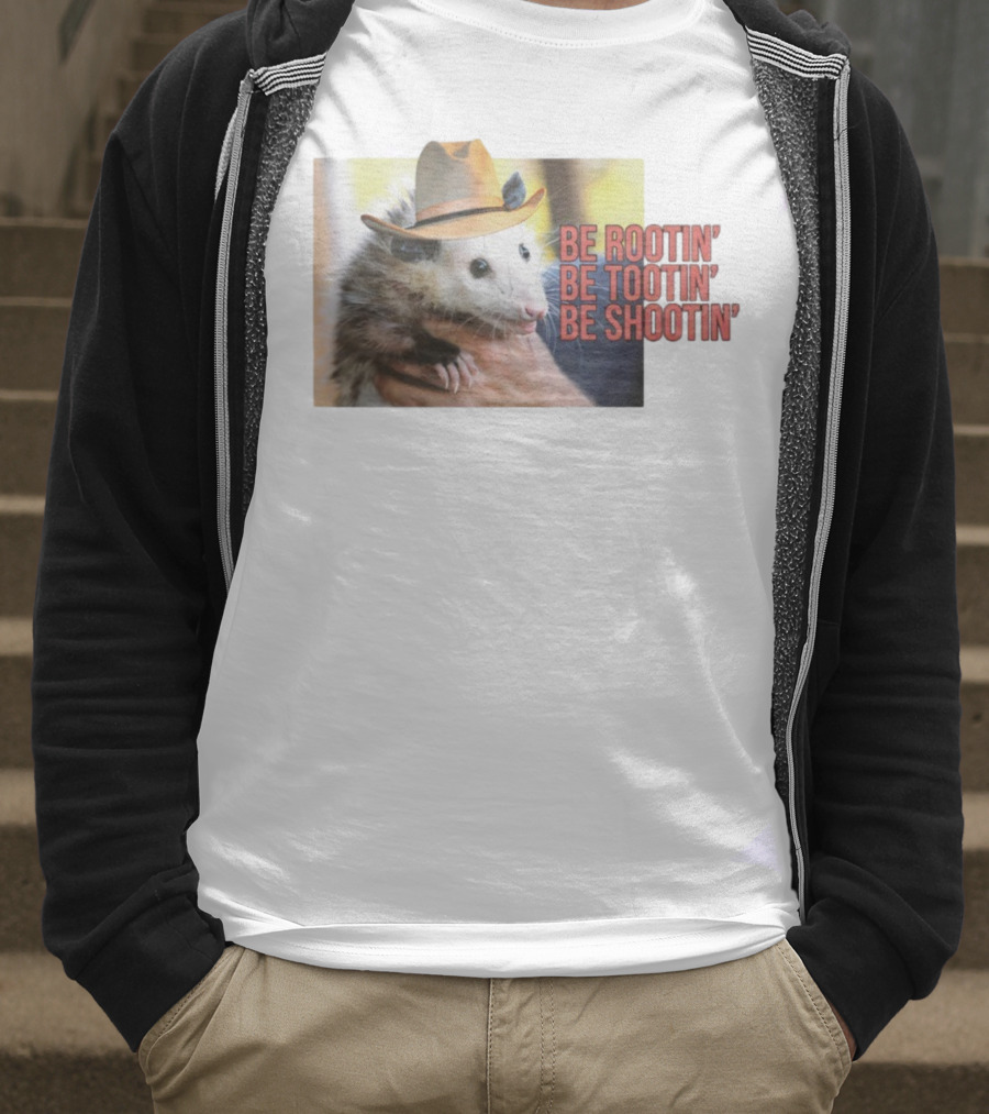 Possum Be Rootin' Be Tootin' Be Shootin' Cowboy Hat T-Shirt