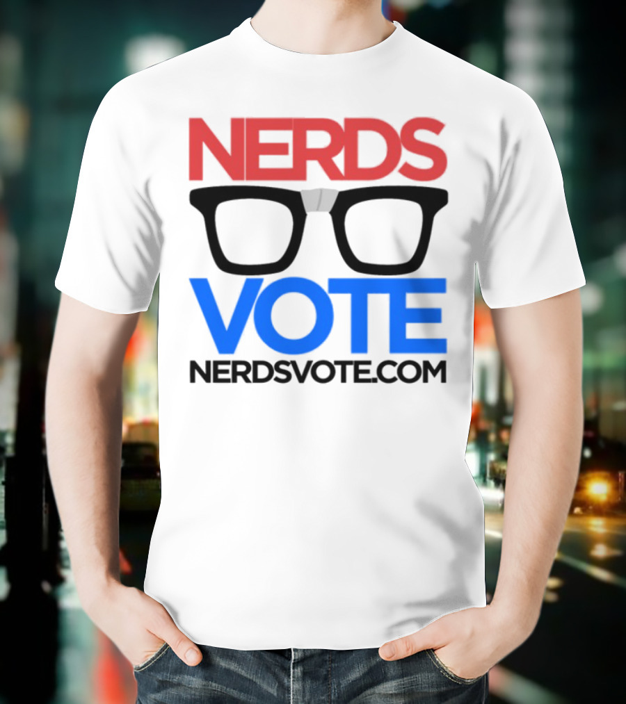 NERDSVOTE Steve Blum Collaboration Nerds Vote Initiative T-Shirt