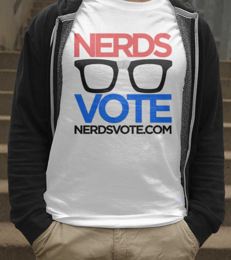 NERDSVOTE Steve Blum Collaboration Nerds Vote Initiative T-Shirt