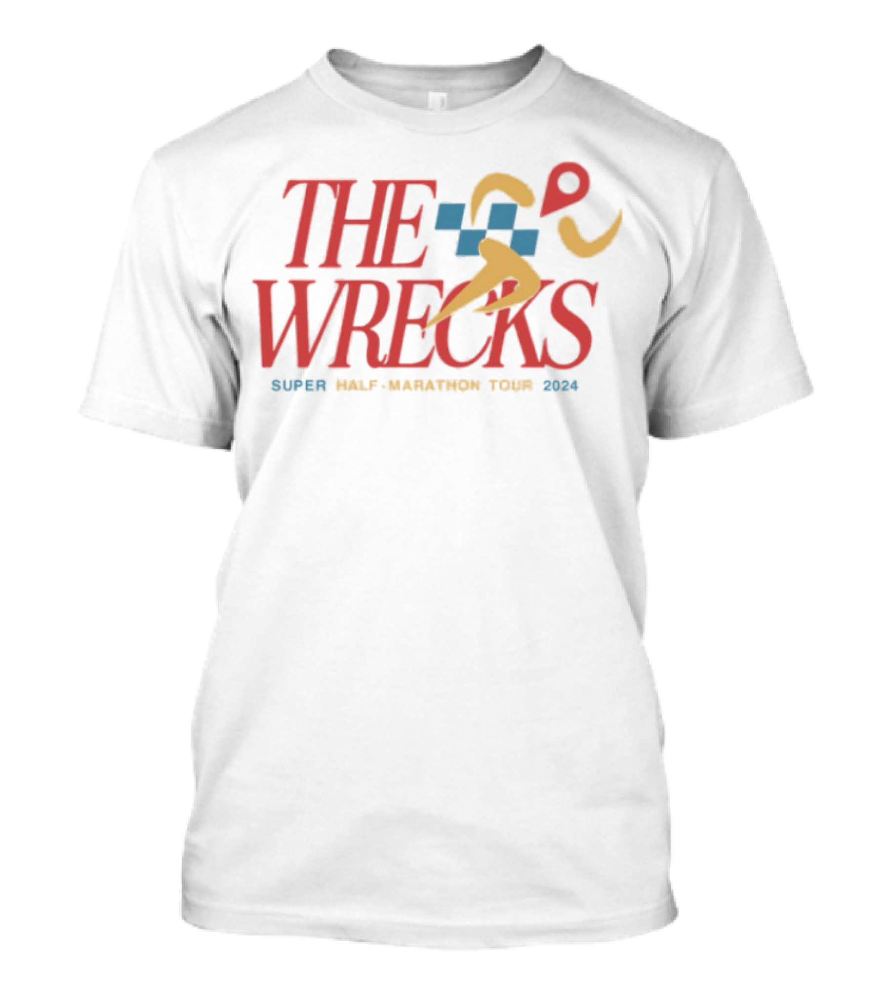 The Wrecks Super Half Marathon Tour 2024 Athletic Runner Icon Race Adventure T-Shirt