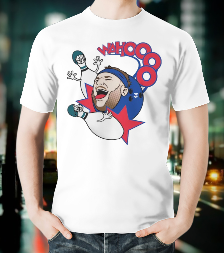 Wahooo Bowling Philadelphia Eagles New York Giants Football Face Off T-Shirt