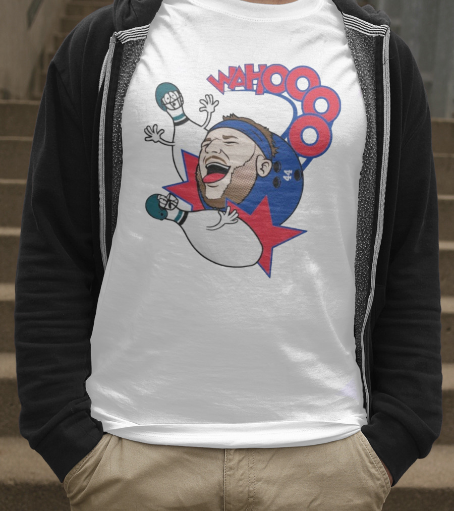 Wahooo Bowling Philadelphia Eagles New York Giants Football Face Off T-Shirt