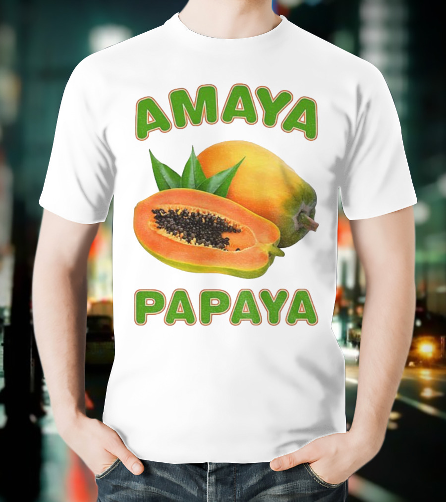 Amaya Papaya Fresh Tropical Fruit Slice T-Shirt